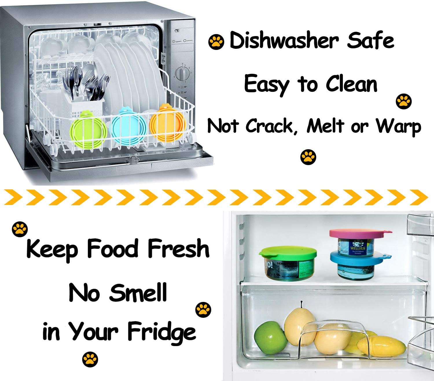 Comtim Pet Food Can Cover Silicone Can Lids for Dog and Cat Food(Universal Size,One Fit 3 Standard Size Food Cans),Blue and Green